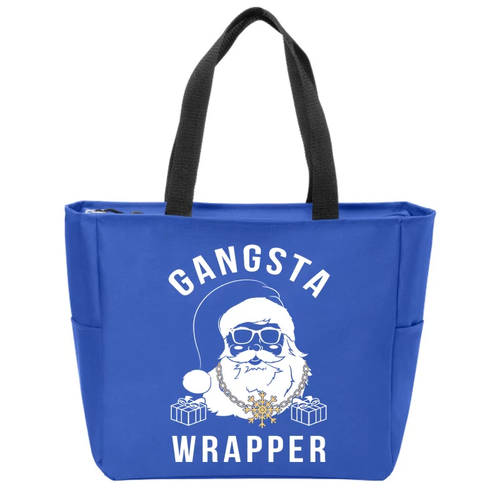 Gangsta Wrapper Gangster Santa Funny Christmas Gift Zip Tote Bag