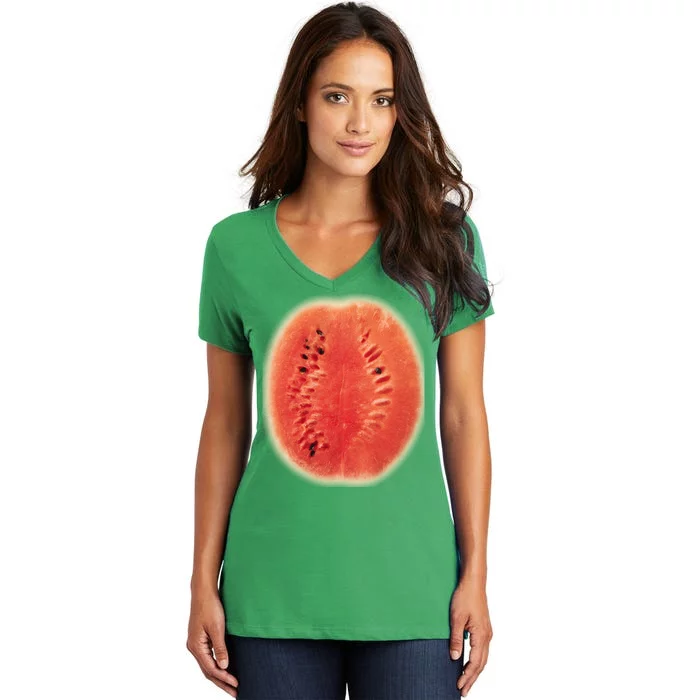 Giant Watermelon Women's V-Neck T-Shirt