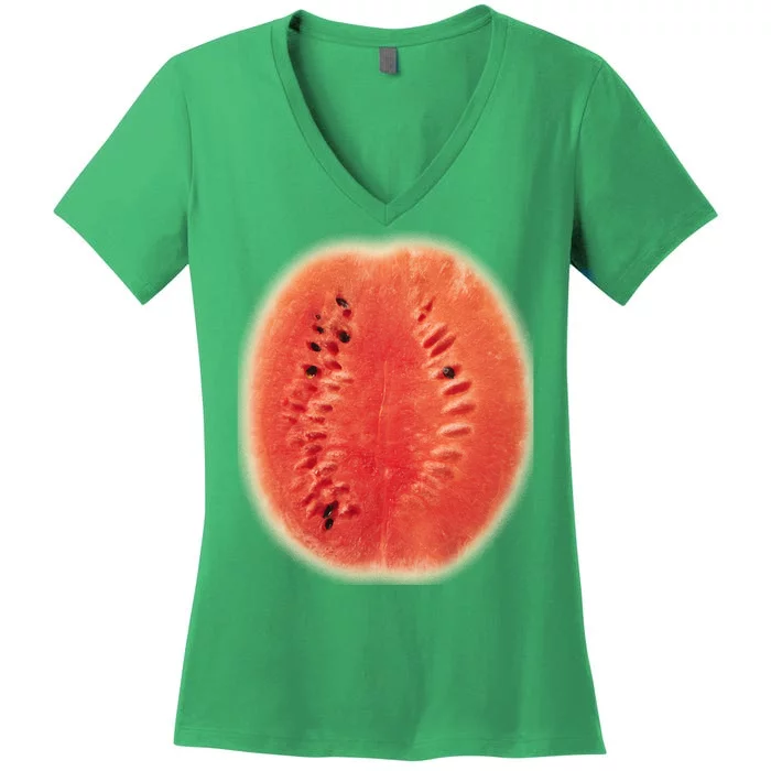 Giant Watermelon Women's V-Neck T-Shirt