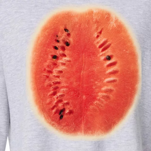 Giant Watermelon Cropped Pullover Crew