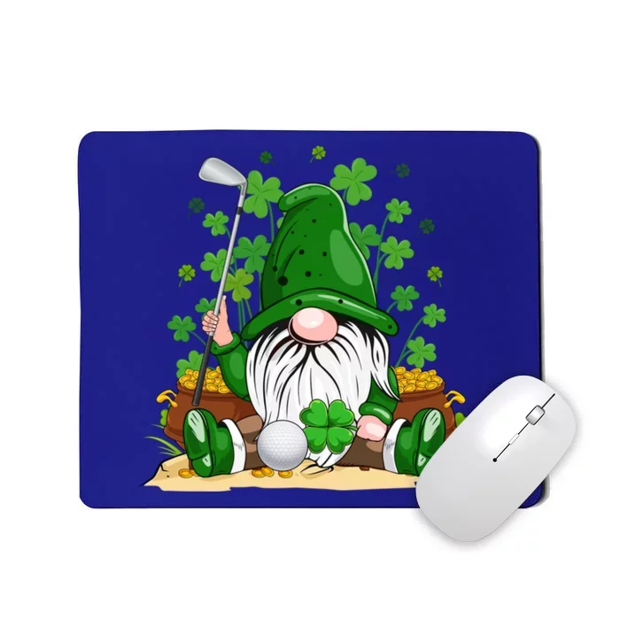 Gnome With Golf Ball Lucky Shamrock St Patrick's Day Funny Gift Mousepad