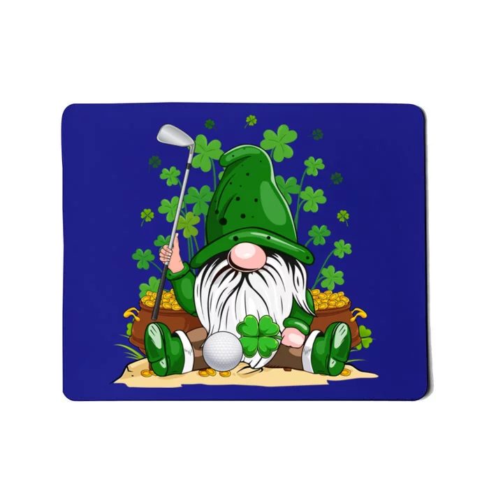 Gnome With Golf Ball Lucky Shamrock St Patrick's Day Funny Gift Mousepad