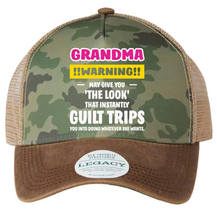 Grandma Warning Guilt Trips You GrandmotherS Day Present Great Gift Legacy Tie Dye Trucker Hat