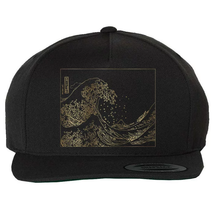 Great Wave Gold Wool Snapback Cap