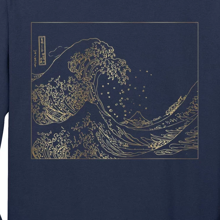 Great Wave Gold Tall Long Sleeve T-Shirt