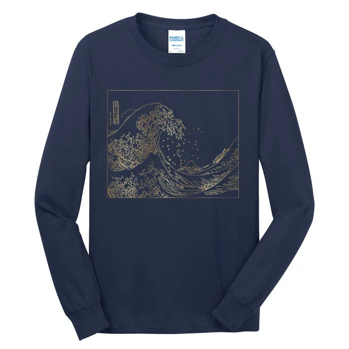 Great Wave Gold Tall Long Sleeve T-Shirt