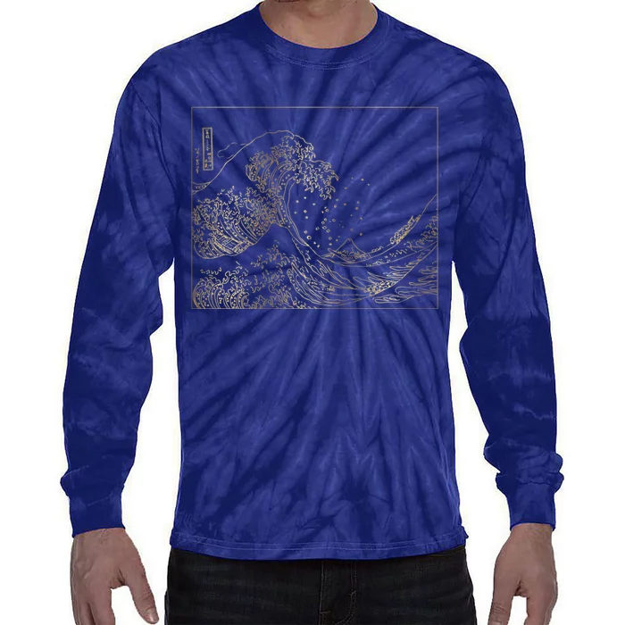 Great Wave Gold Tie-Dye Long Sleeve Shirt