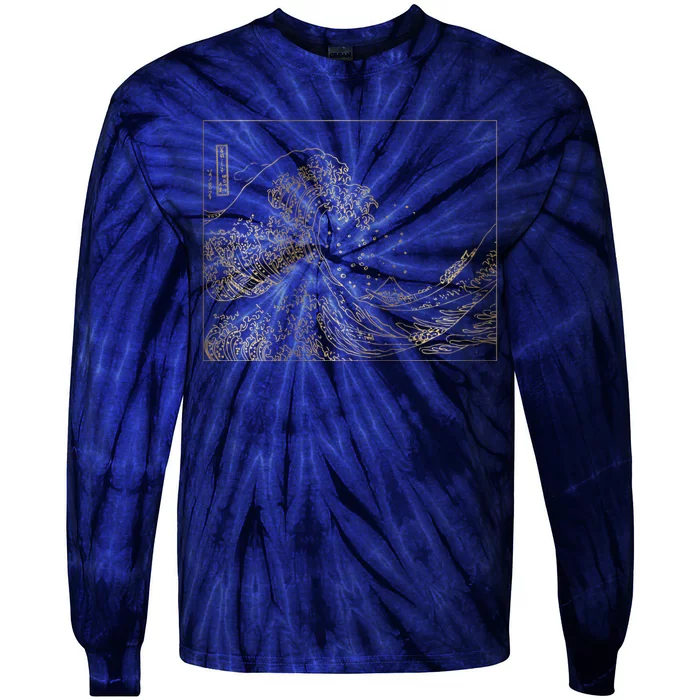 Great Wave Gold Tie-Dye Long Sleeve Shirt