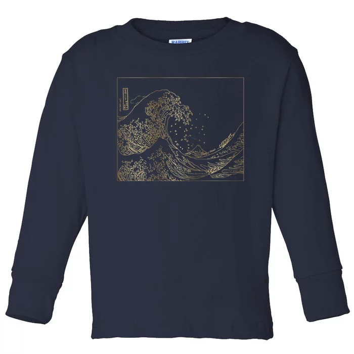 Great Wave Gold Toddler Long Sleeve Shirt