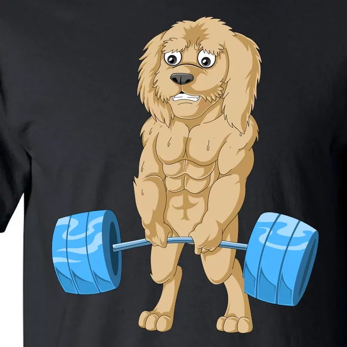 Goldendoodle Weightlifting Tall T-Shirt