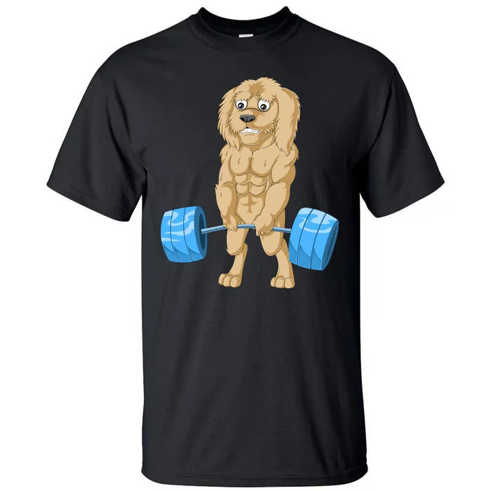 Goldendoodle Weightlifting Tall T-Shirt