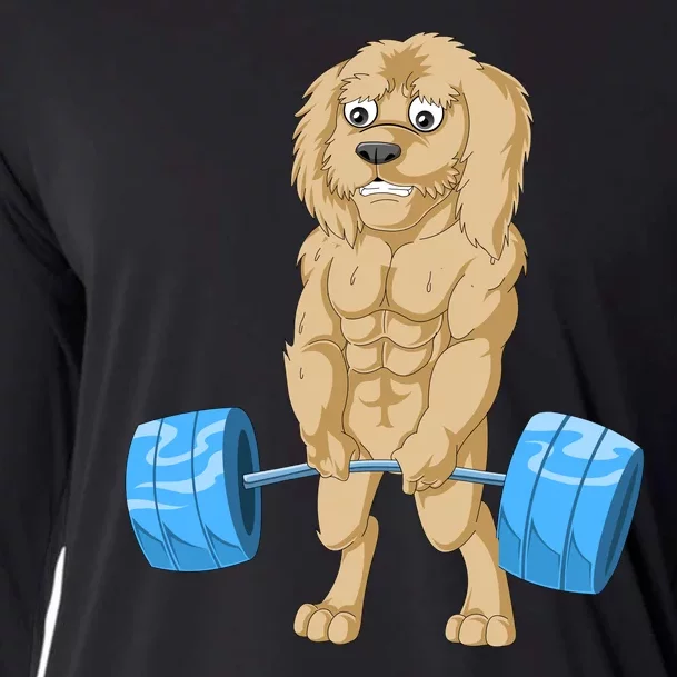 Goldendoodle Weightlifting Cooling Performance Long Sleeve Crew