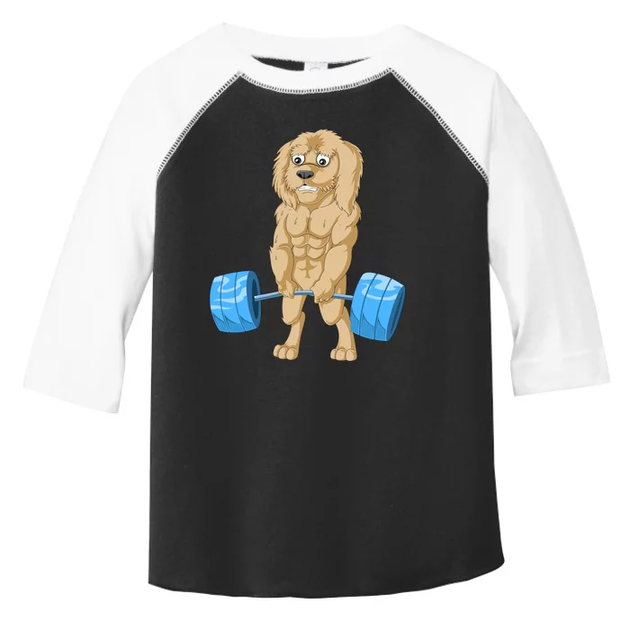 Goldendoodle Weightlifting Toddler Fine Jersey T-Shirt