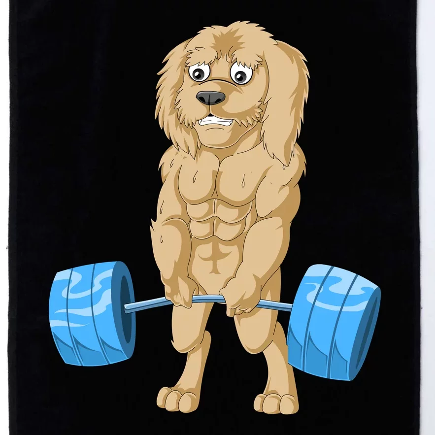 Goldendoodle Weightlifting Platinum Collection Golf Towel