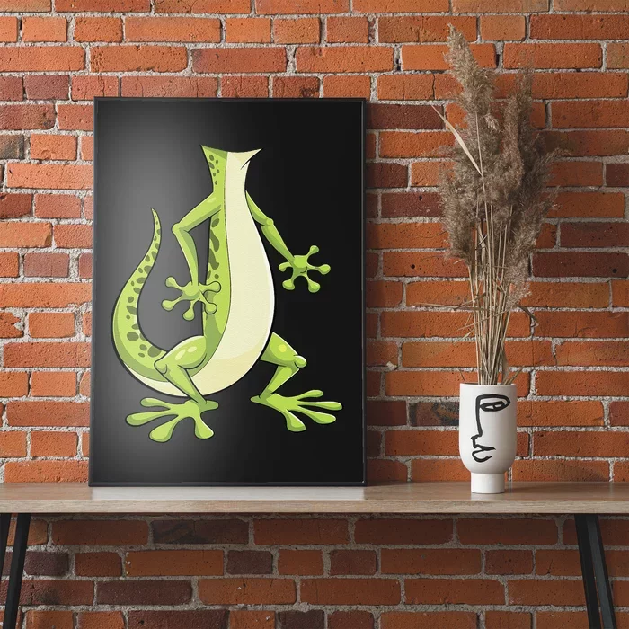 Gecko Women Green Lizard Costume Gift Poster