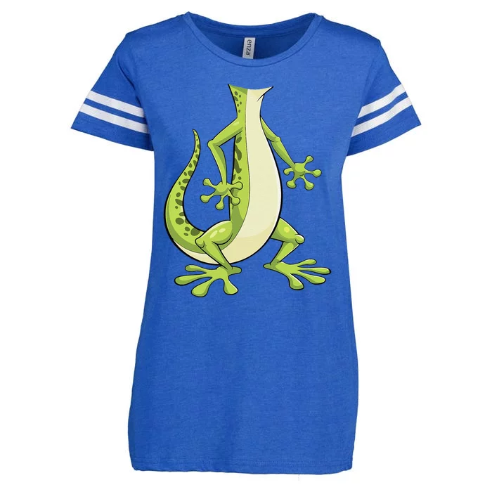 Gecko Women Green Lizard Costume Gift Enza Ladies Jersey Football T-Shirt