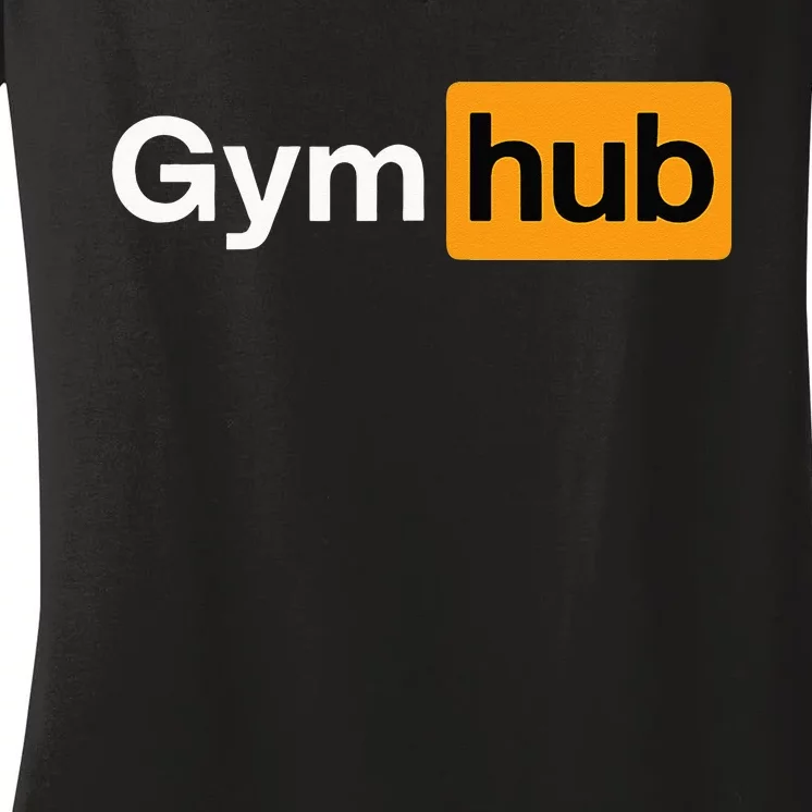 Gym Workout Gym Hub Bodybuilding Fitness Women's V-Neck T-Shirt