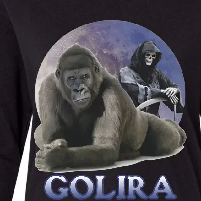 Golira Weird Gorilla Womens Cotton Relaxed Long Sleeve T-Shirt