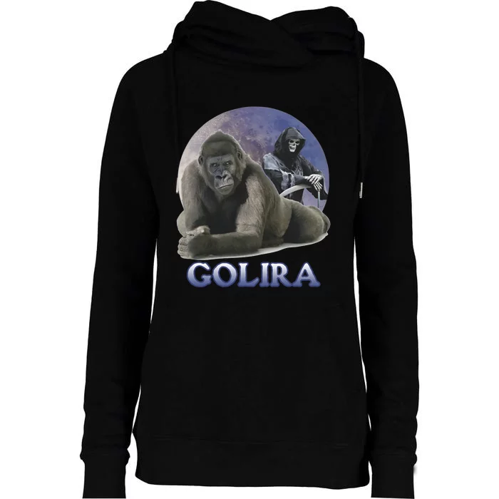 Golira Weird Gorilla Womens Funnel Neck Pullover Hood