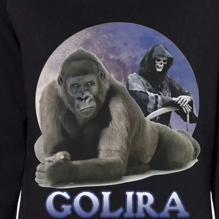 Golira Weird Gorilla Womens California Wash Sweatshirt