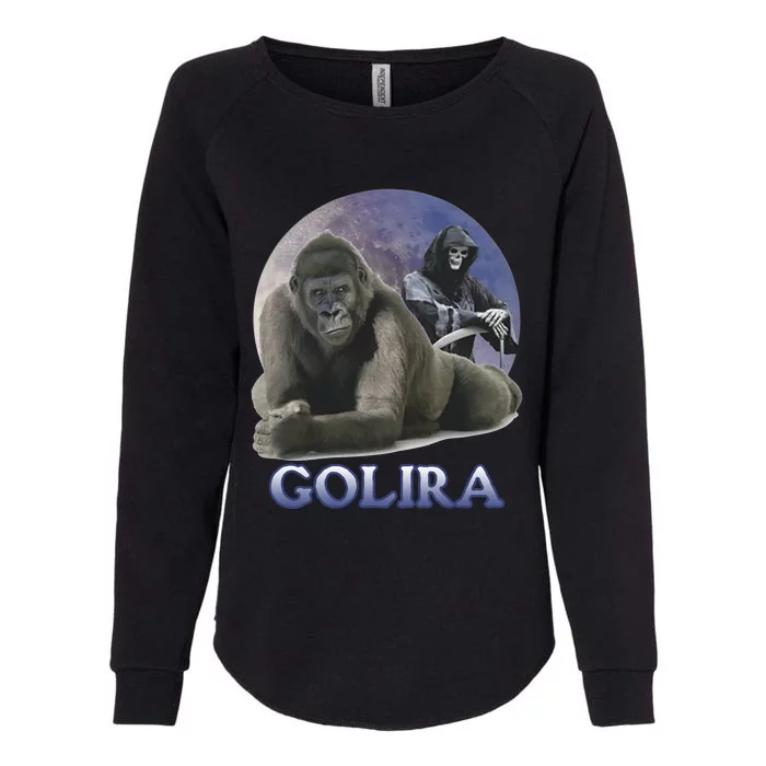 Golira Weird Gorilla Womens California Wash Sweatshirt