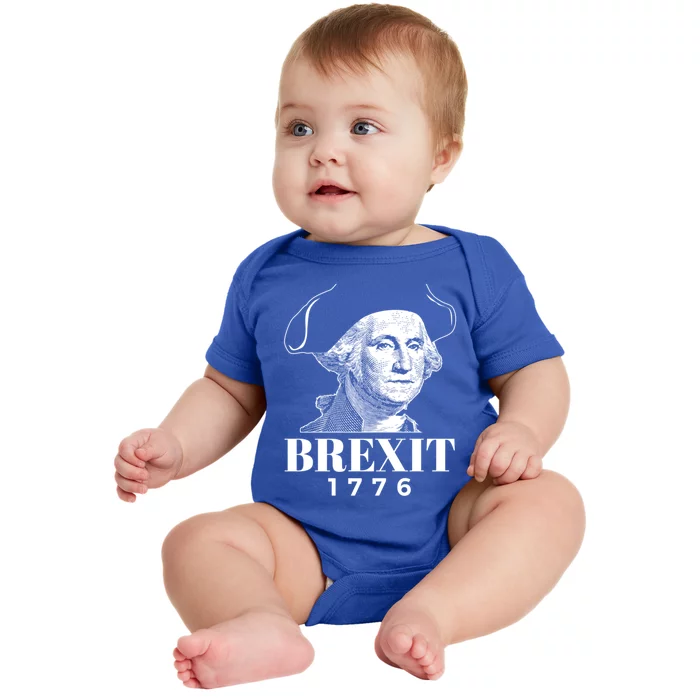 George Washington Gift Brexit 1776 Hooded Gift Baby Bodysuit