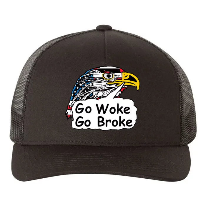 Go Woke Go Broke Yupoong Adult 5-Panel Trucker Hat