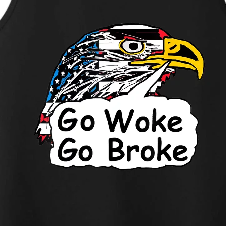 Go Woke Go Broke Performance Tank