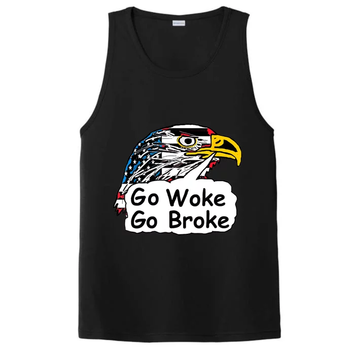 Go Woke Go Broke Performance Tank