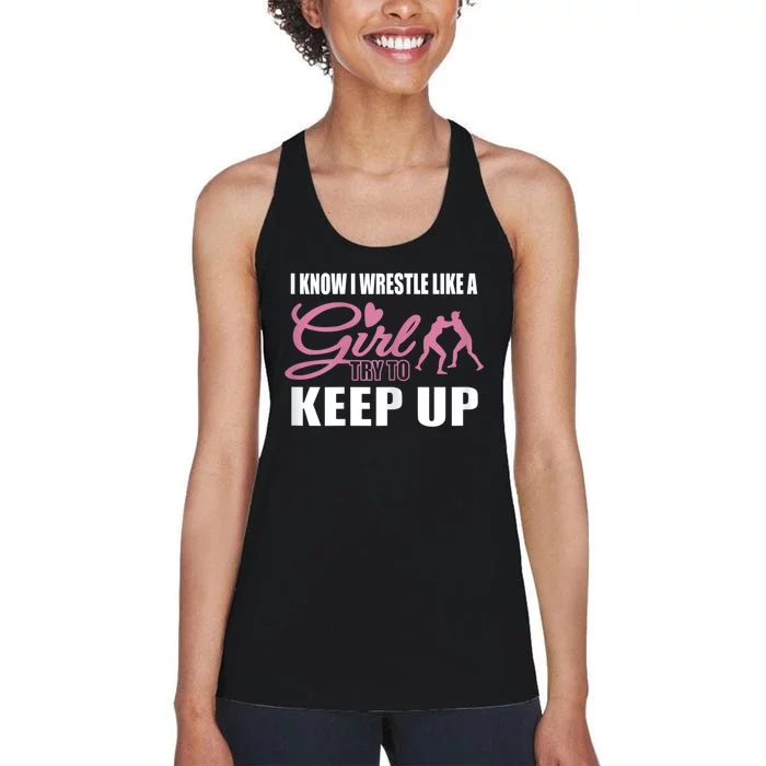 Girls Wrestling Women's Racerback Tank