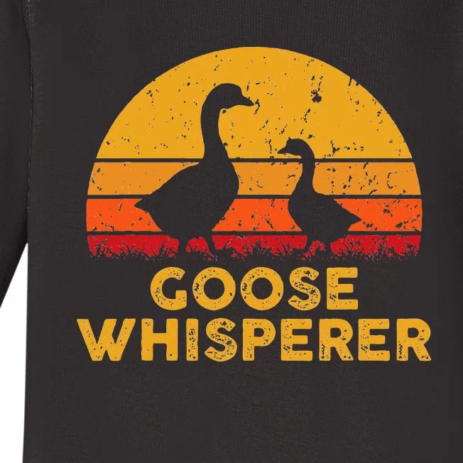 Goose Whisperer Geese Bird Hunter Breeders Poultry Farmers Baby Long Sleeve Bodysuit