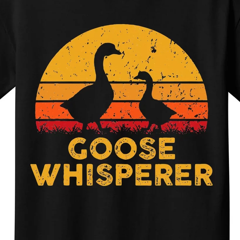 Goose Whisperer Geese Bird Hunter Breeders Poultry Farmers Kids T-Shirt