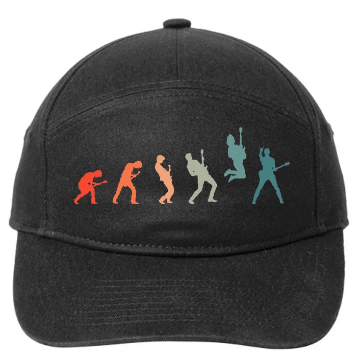 Guitarist With Guitar Evolution 7-Panel Snapback Hat