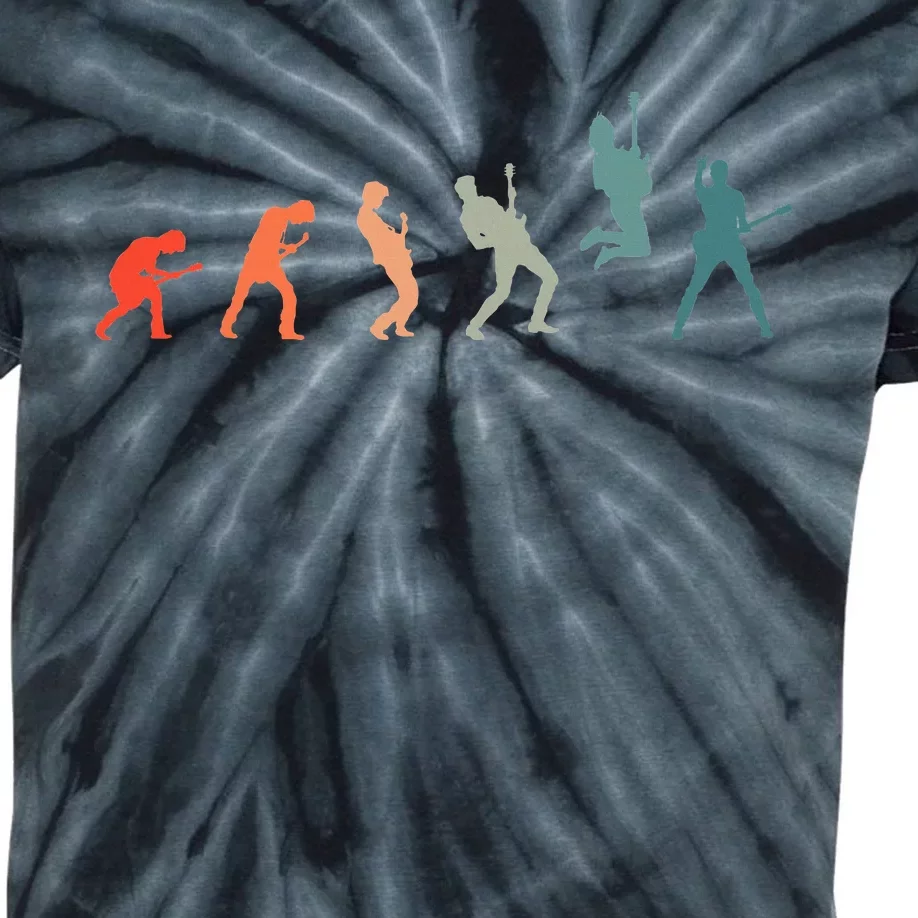 Guitarist With Guitar Evolution Kids Tie-Dye T-Shirt