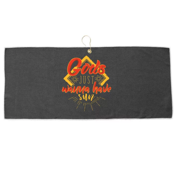 Gods Wanna Have Sun Large Microfiber Waffle Golf Towel