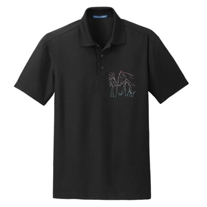 Girl With Horse For Horseback Riding Horse Dry Zone Grid Performance Polo