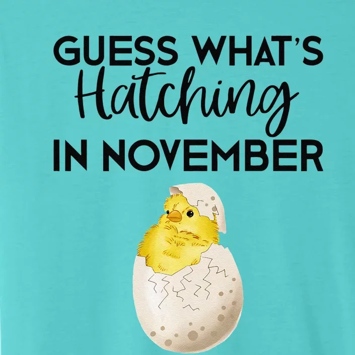 Guess What's Hatching In November Easter Pregnancy ChromaSoft Performance T-Shirt