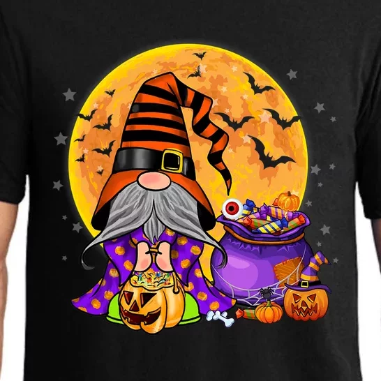 Gnome Witch Halloween Costume Pumpkin Autumn Fall Holiday Pajama Set