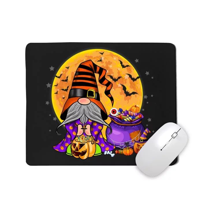 Gnome Witch Halloween Costume Pumpkin Autumn Fall Holiday Mousepad