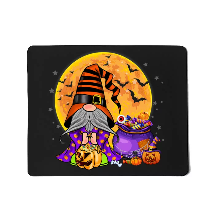 Gnome Witch Halloween Costume Pumpkin Autumn Fall Holiday Mousepad