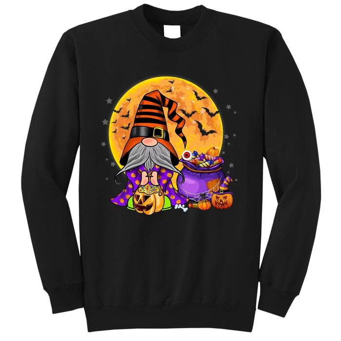 Gnome Witch Halloween Costume Pumpkin Autumn Fall Holiday Tall Sweatshirt