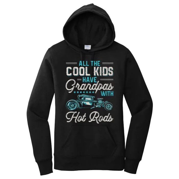 Grandpas With Hot Rods Funny Vintage Hotrod Classic Car Women's Pullover Hoodie