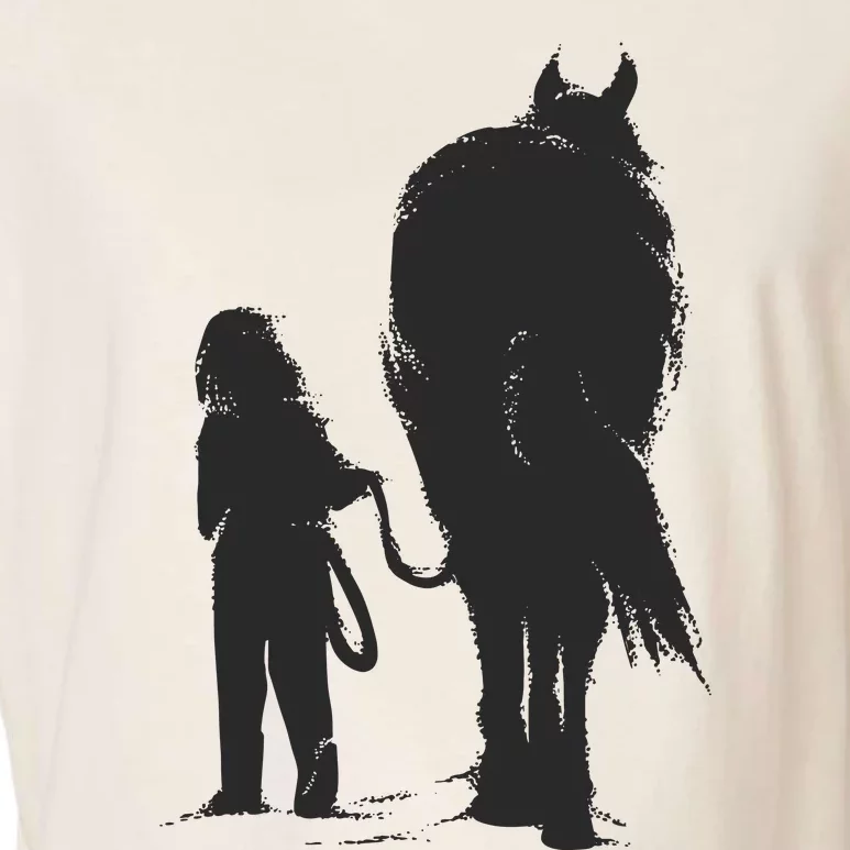 Girl With Horse Garment-Dyed Women's Muscle Tee