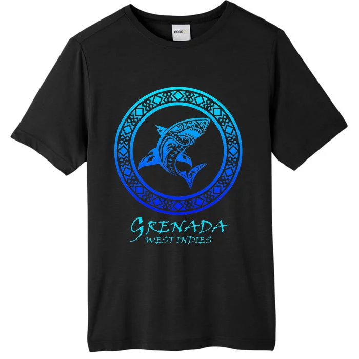 Grenada West Indies Vintage Tribal Shark Vacation ChromaSoft Performance T-Shirt