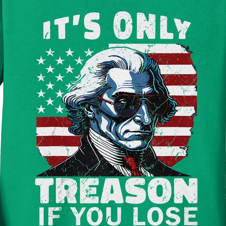 George Washington Its Only Treason If You Lose Kids Long Sleeve Shirt