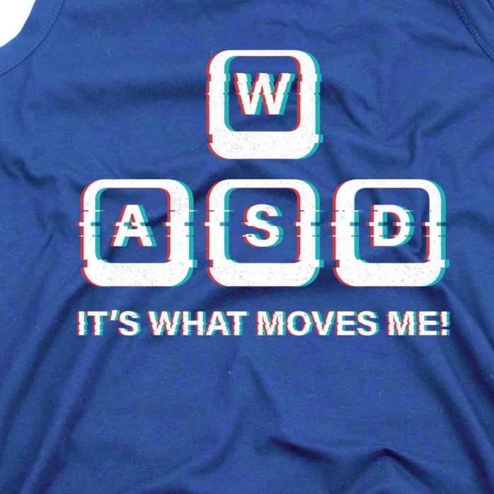 Glitch Wasd It´s What Moves Me Computer Keyboard Design Great Gift Tank Top