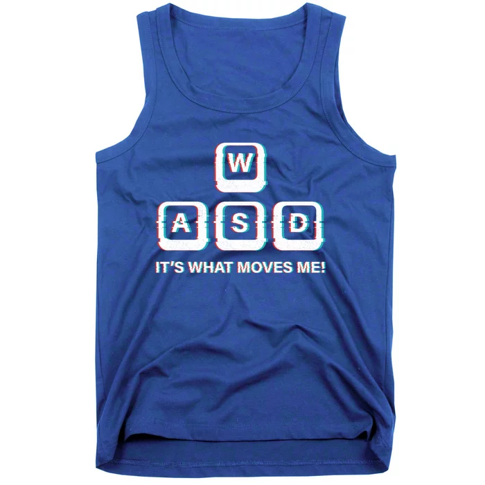 Glitch Wasd It´s What Moves Me Computer Keyboard Design Great Gift Tank Top