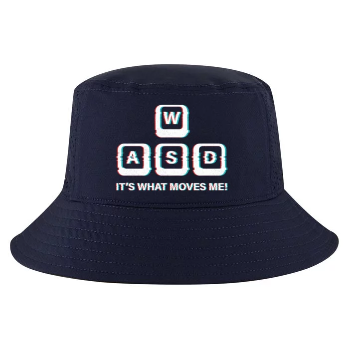 Glitch Wasd It´s What Moves Me Computer Keyboard Design Great Gift Cool Comfort Performance Bucket Hat