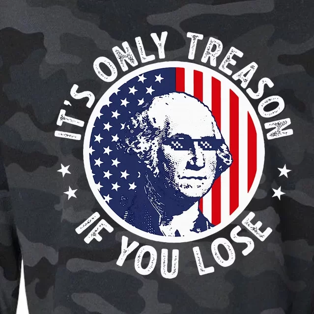 George Washington ItS Only Treason If You Lose Cropped Pullover Crew