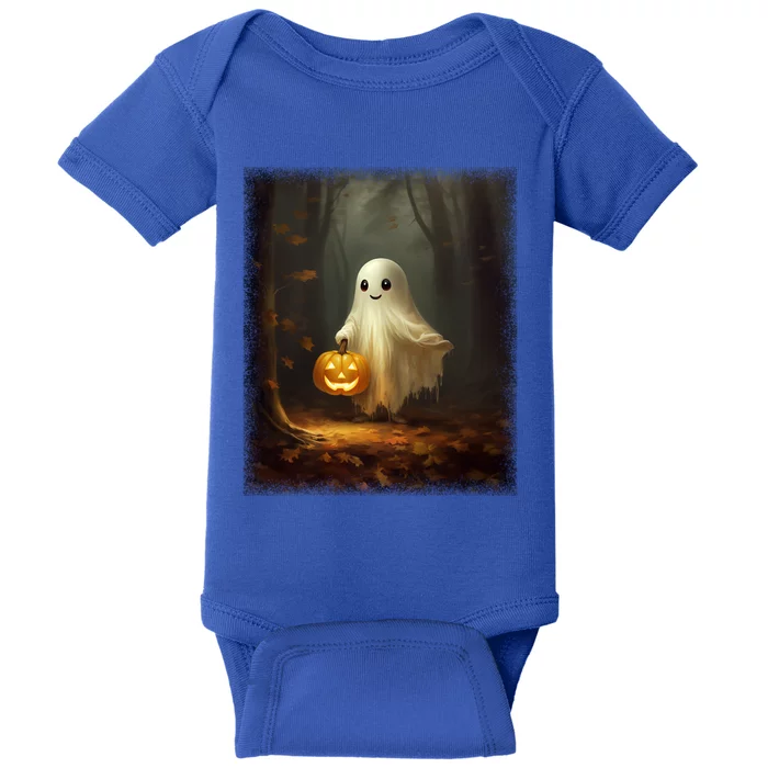 Ghost Walikng In The Forest Halloween Costume Funny Gift Baby Bodysuit